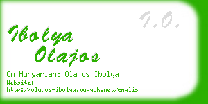 ibolya olajos business card